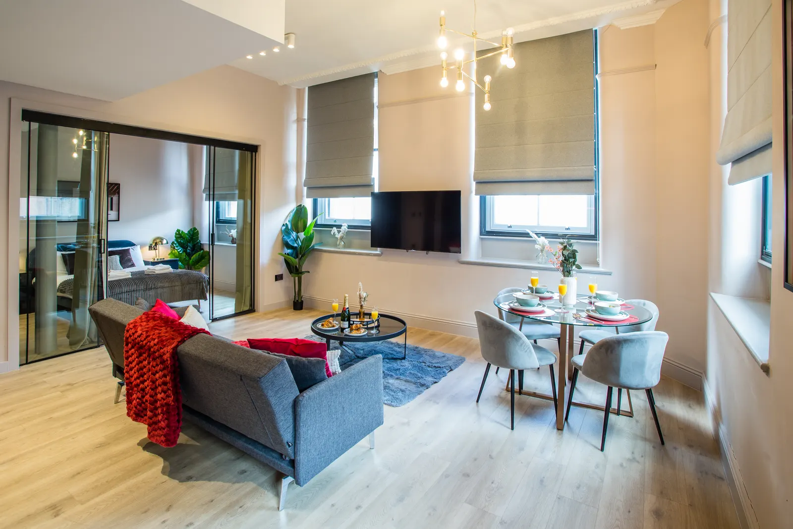 Manchester apartment building interior, communal quality